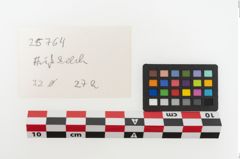 Etikett zu Bronzefußschale (NHMW-PRAE-025764)